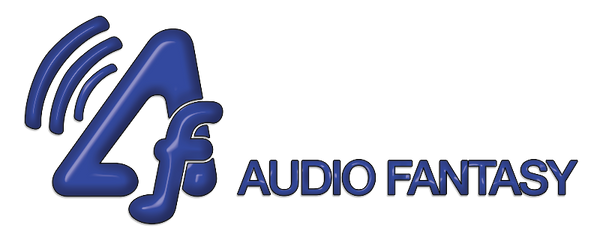 Audio Fantasy Purple Magic Full 3D Logo on Clear Background